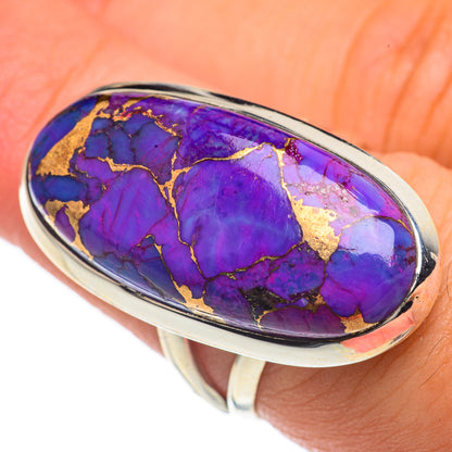 Purple Copper Composite Turquoise Rings handcrafted by Ana Silver Co - RING68335