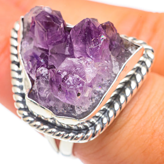 Amethyst Crystal Rings handcrafted by Ana Silver Co - RING68336
