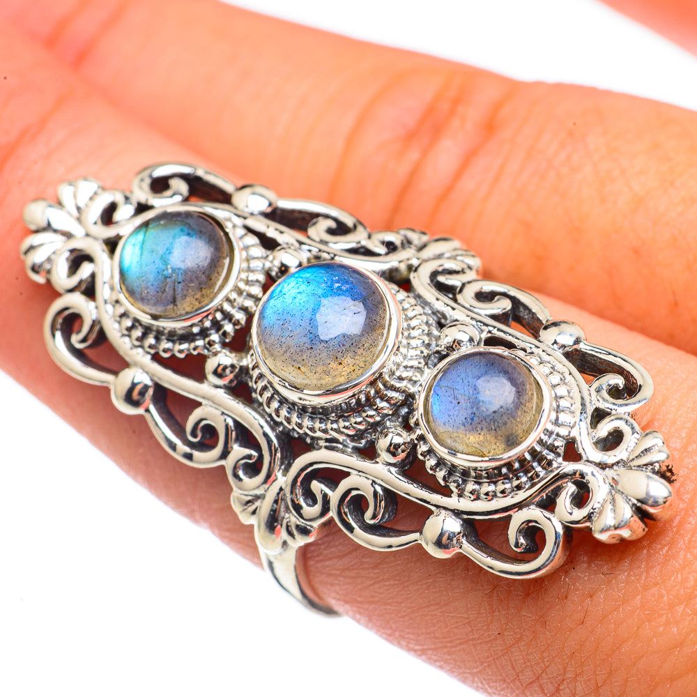 Labradorite Rings handcrafted by Ana Silver Co - RING68349