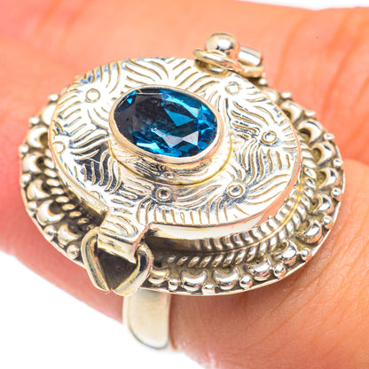 London Blue Topaz Rings handcrafted by Ana Silver Co - RING68352