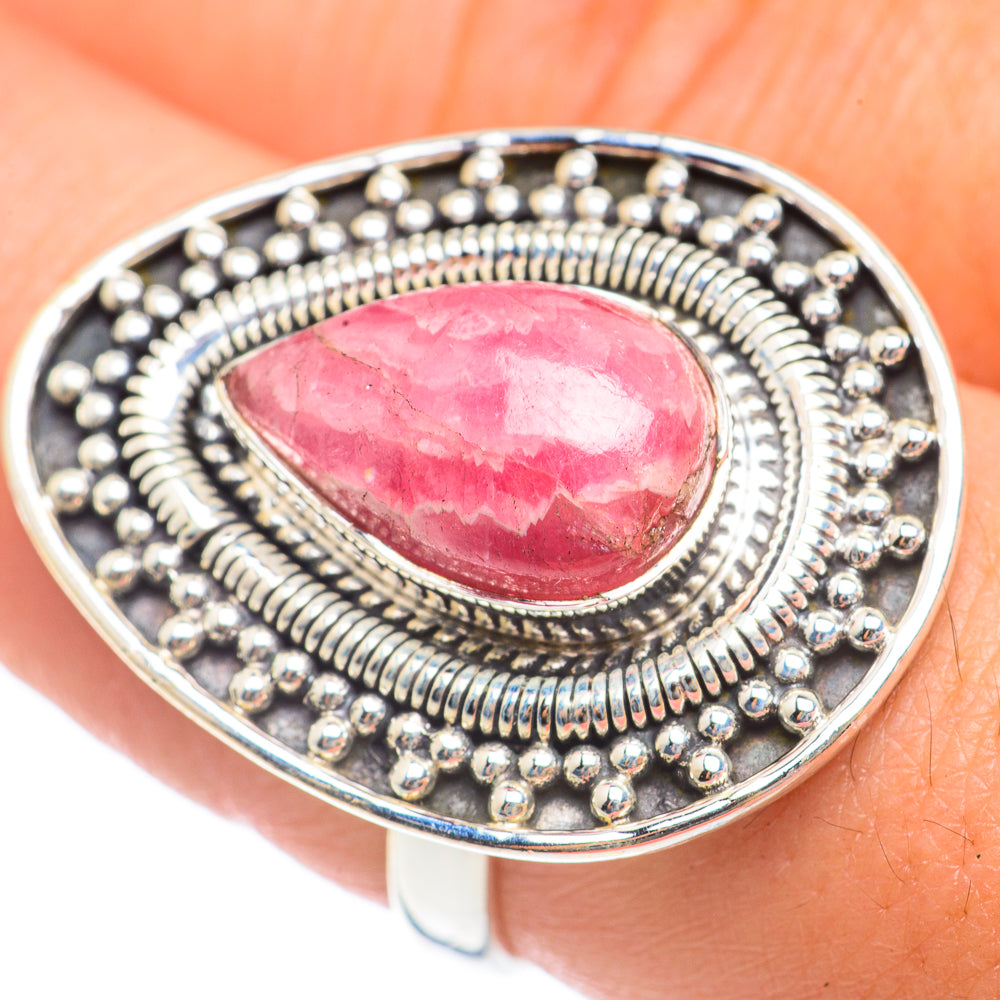 Rhodochrosite Rings handcrafted by Ana Silver Co - RING68356