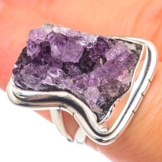 Amethyst Crystal Rings handcrafted by Ana Silver Co - RING68359