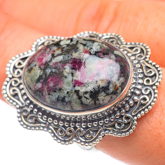 Russian Eudialyte Rings handcrafted by Ana Silver Co - RING68364