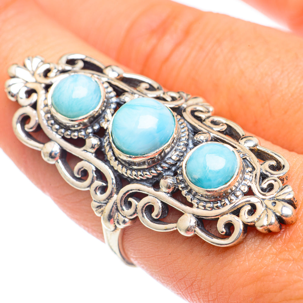 Larimar Rings handcrafted by Ana Silver Co - RING68371