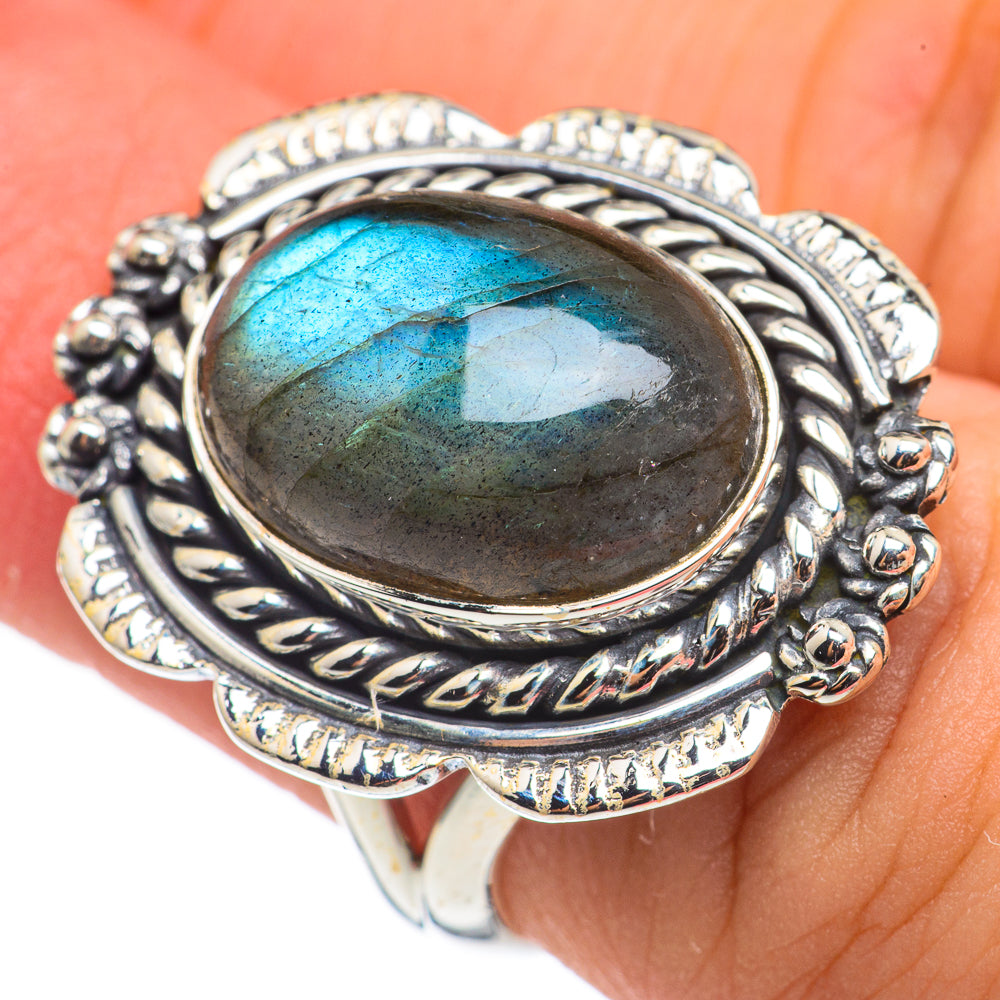 Labradorite Rings handcrafted by Ana Silver Co - RING68375
