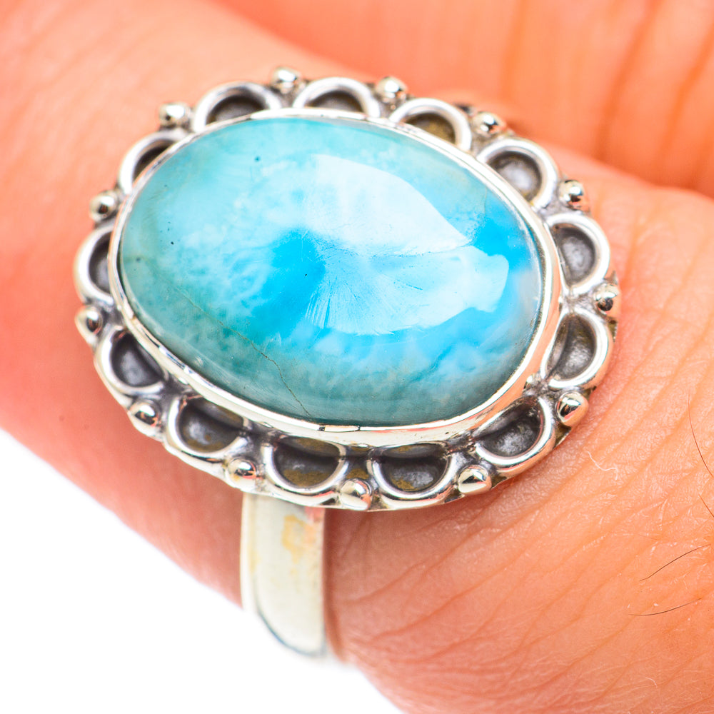 Larimar Rings handcrafted by Ana Silver Co - RING68380