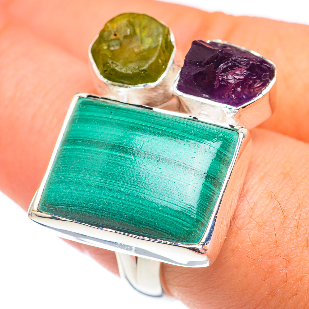 Malachite Rings handcrafted by Ana Silver Co - RING68382