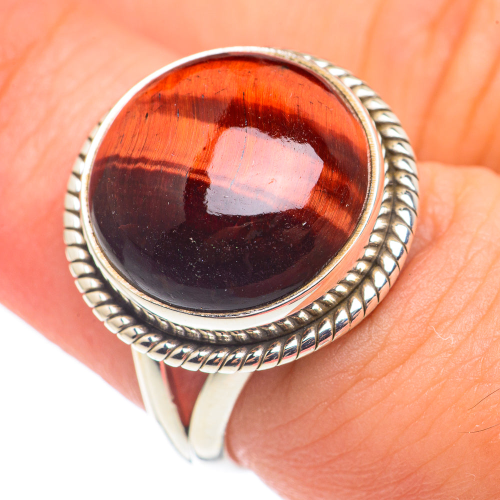 Red Tiger Eye Rings handcrafted by Ana Silver Co - RING68384