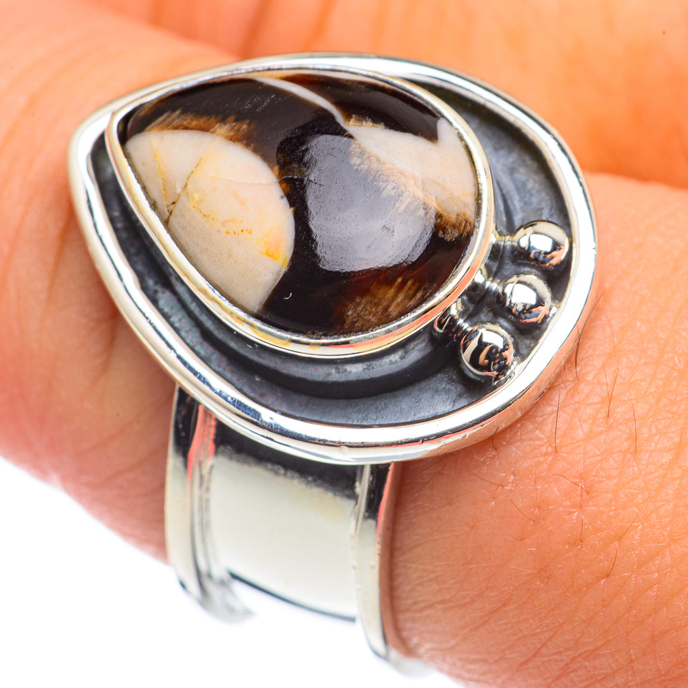 Peanut Wood Jasper Rings handcrafted by Ana Silver Co - RING68385