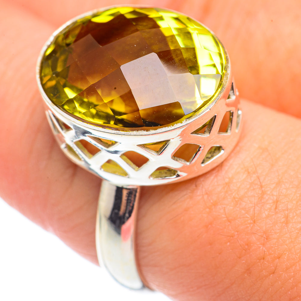 Olive Quartz Rings handcrafted by Ana Silver Co - RING68408