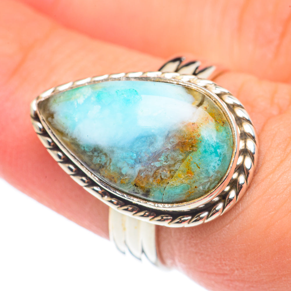 Larimar Rings handcrafted by Ana Silver Co - RING68411