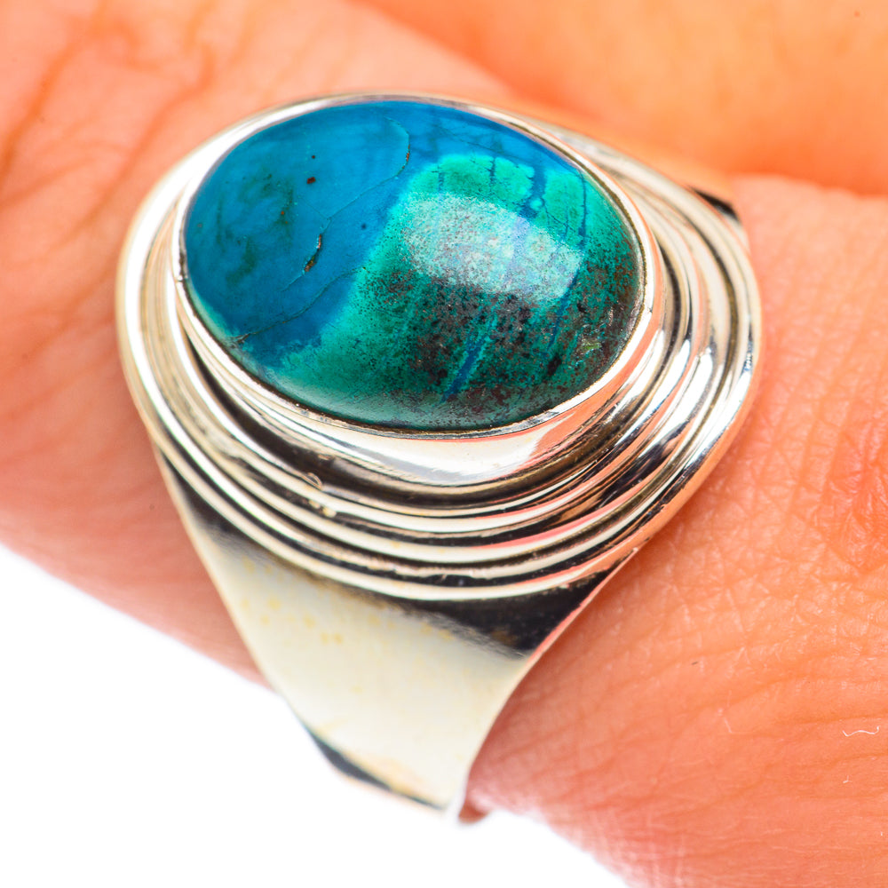Chrysocolla Rings handcrafted by Ana Silver Co - RING68412