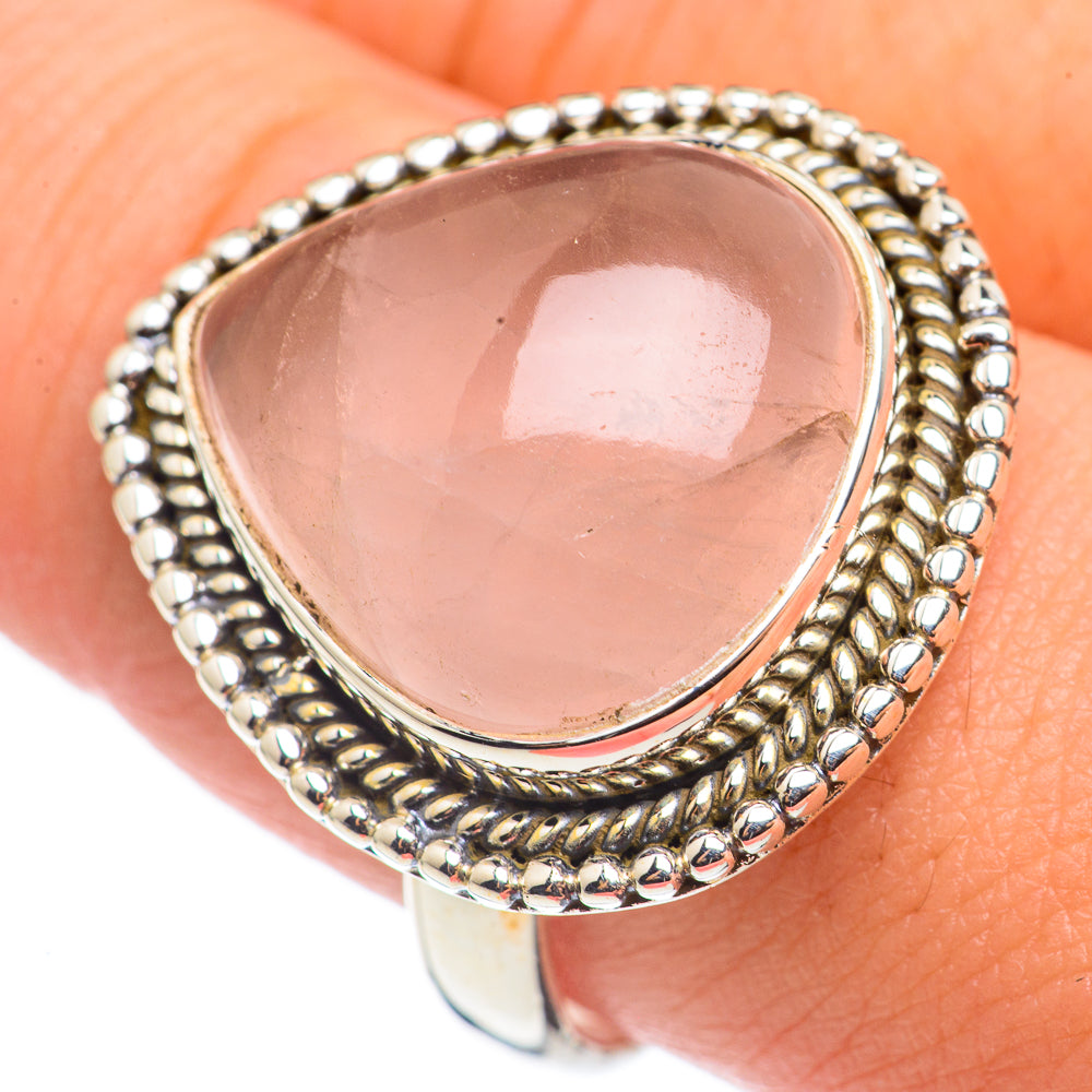 Rose Quartz Rings handcrafted by Ana Silver Co - RING68422