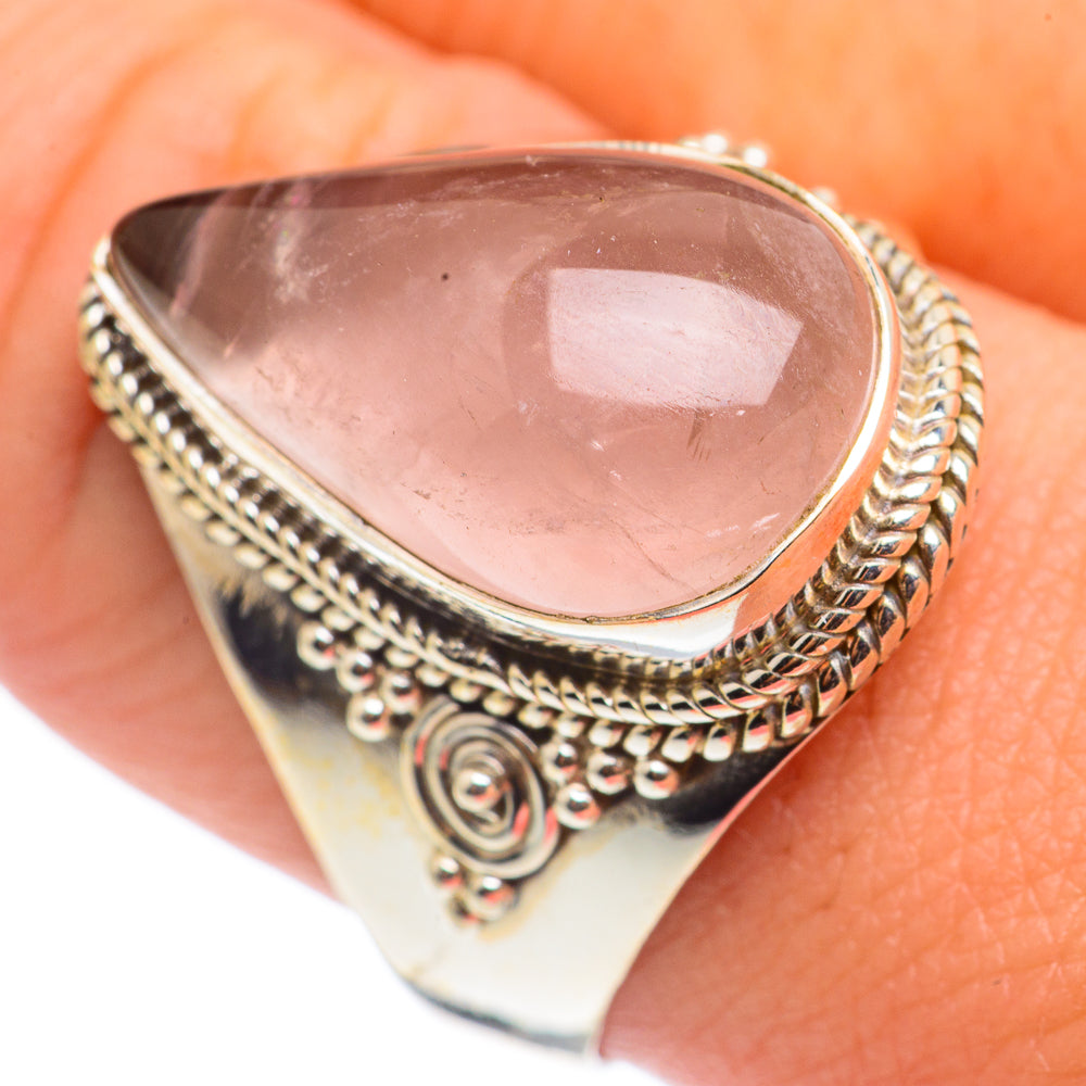 Rose Quartz Rings handcrafted by Ana Silver Co - RING68424