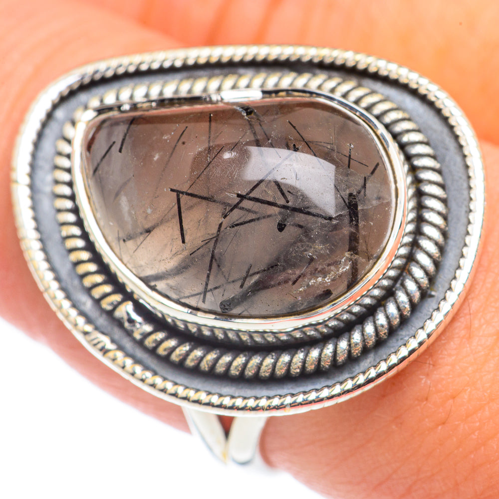 Tourmalinated Quartz Rings handcrafted by Ana Silver Co - RING68431