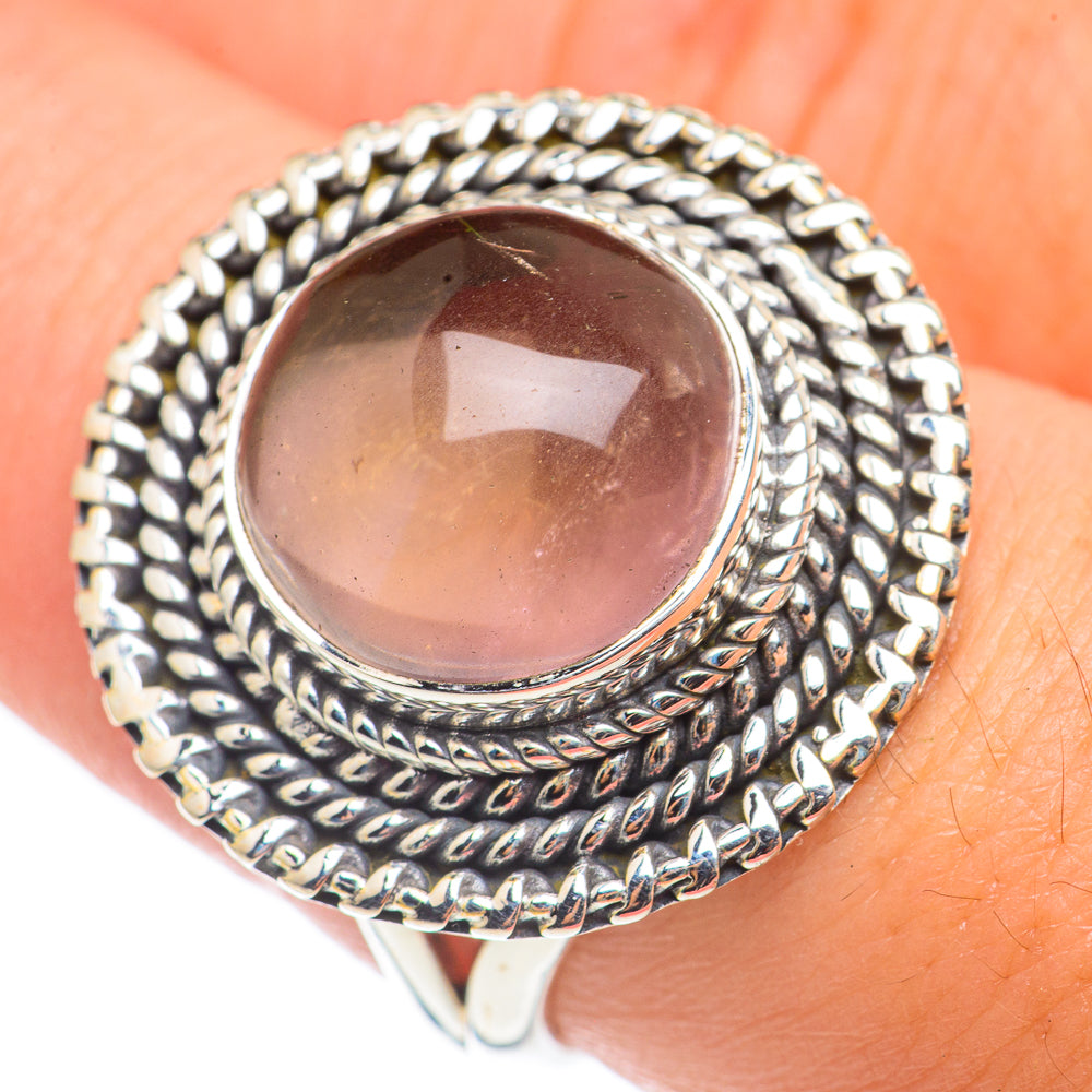 Rose Quartz Rings handcrafted by Ana Silver Co - RING68439
