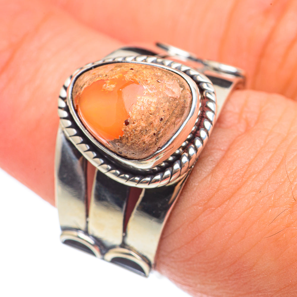 Mexican Fire Opal Rings handcrafted by Ana Silver Co - RING68441