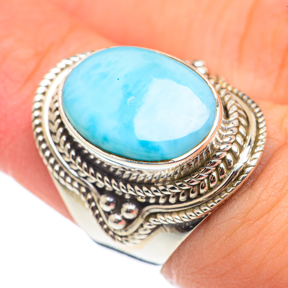 Larimar Rings handcrafted by Ana Silver Co - RING68444