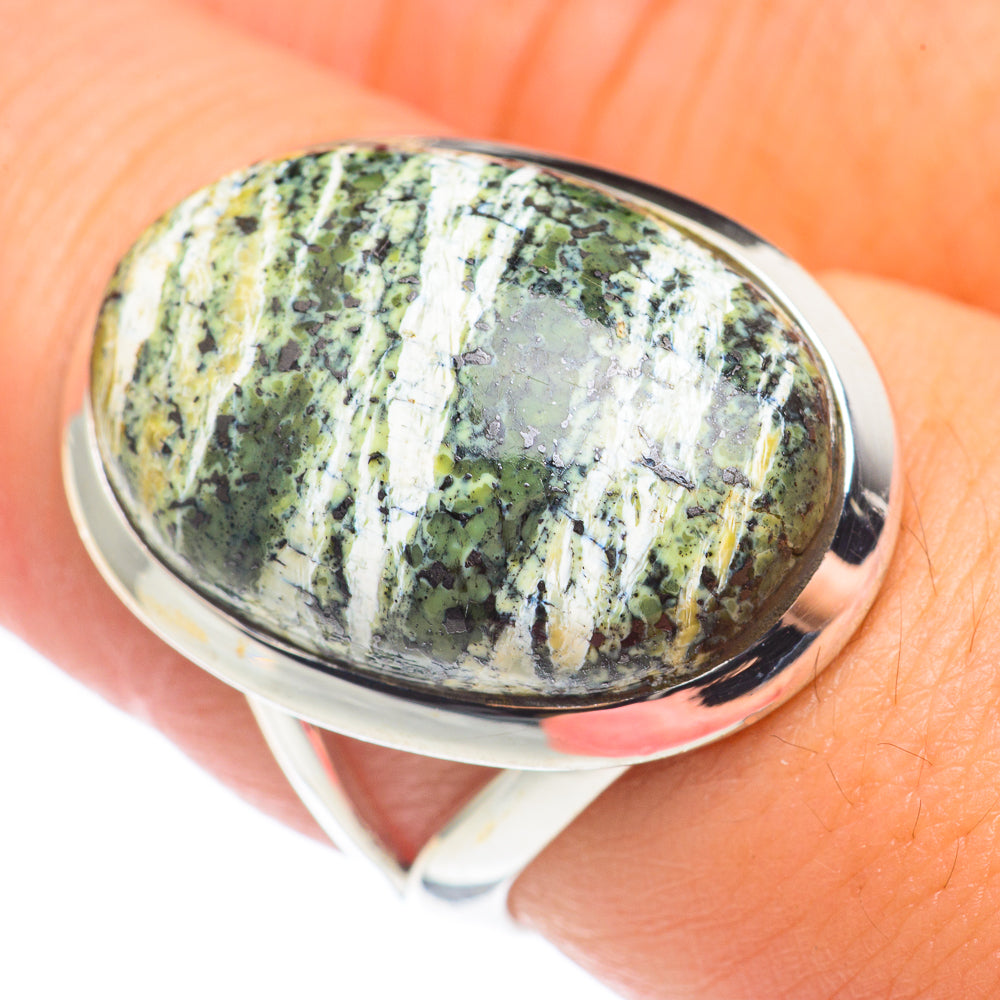 Lizard Jasper Rings handcrafted by Ana Silver Co - RING68449