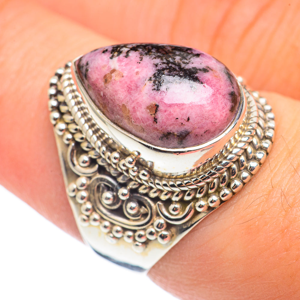 Rhodonite Rings handcrafted by Ana Silver Co - RING68458