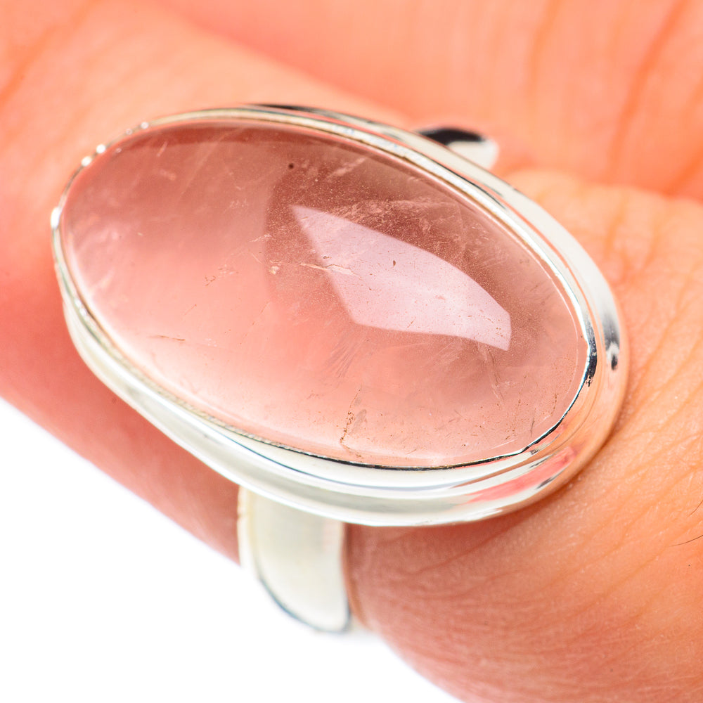 Rose Quartz Rings handcrafted by Ana Silver Co - RING68459