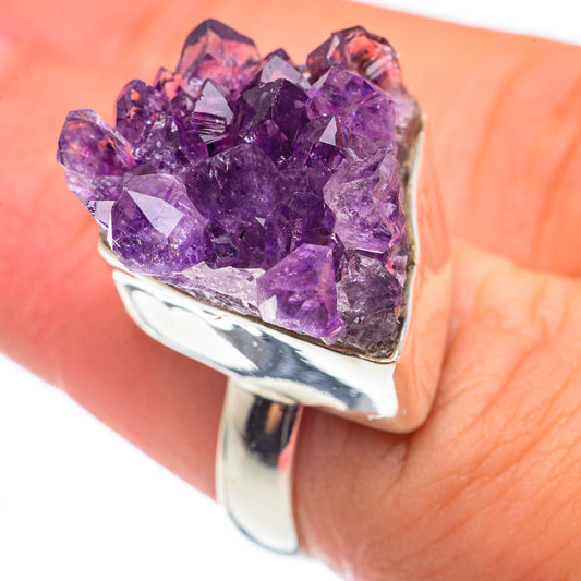 Amethyst Crystal Rings handcrafted by Ana Silver Co - RING68462