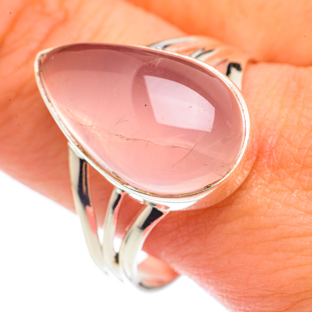 Rose Quartz Rings handcrafted by Ana Silver Co - RING68490