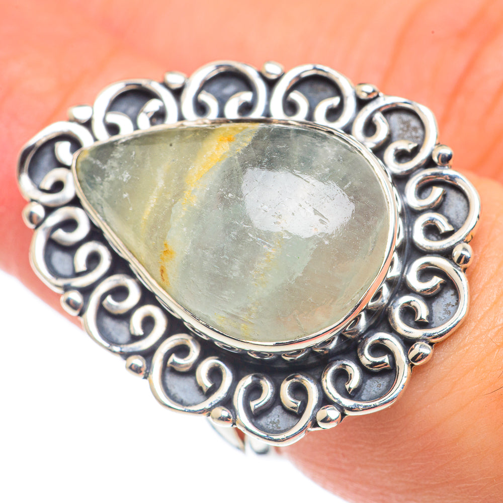 Green Fluorite Rings handcrafted by Ana Silver Co - RING68505