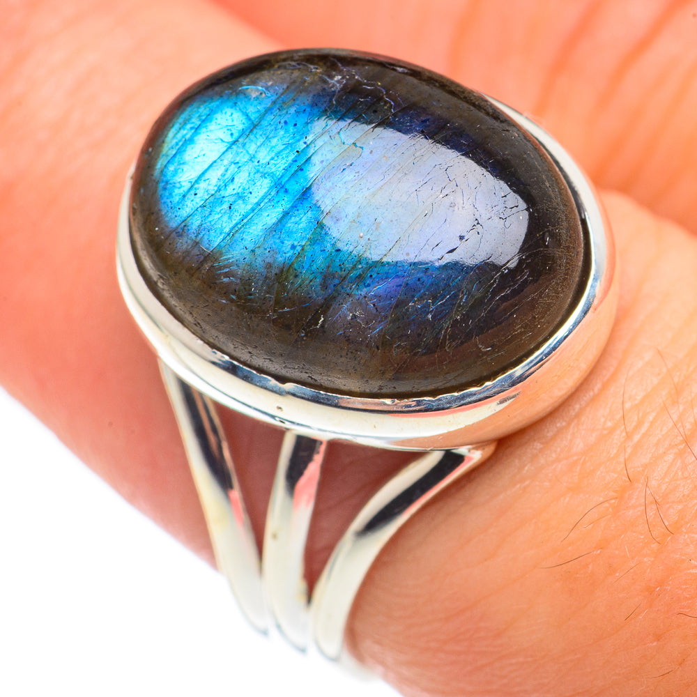 Labradorite Rings handcrafted by Ana Silver Co - RING68508