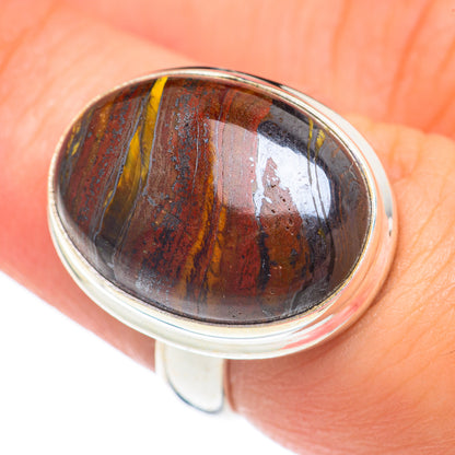Red Tiger Iron Rings handcrafted by Ana Silver Co - RING68515