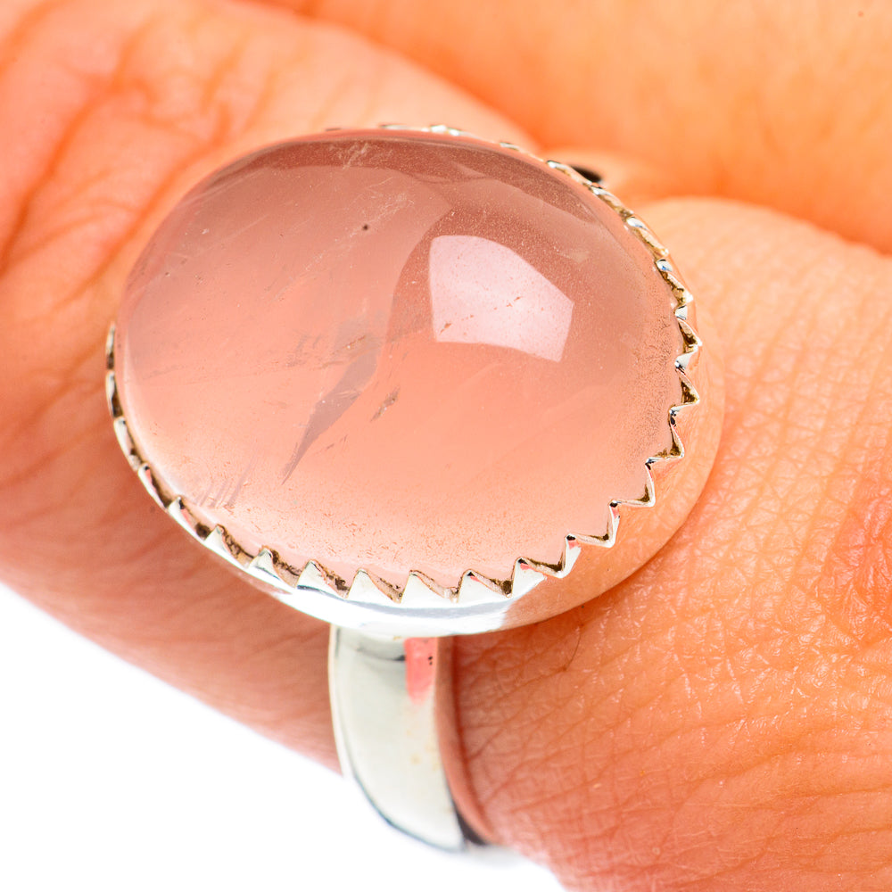 Rose Quartz Rings handcrafted by Ana Silver Co - RING68519