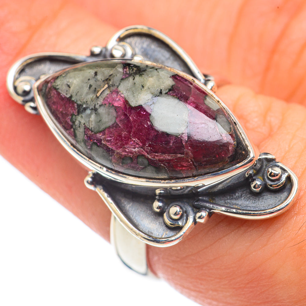 Russian Eudialyte Rings handcrafted by Ana Silver Co - RING68523