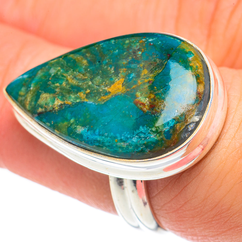 Chrysocolla Rings handcrafted by Ana Silver Co - RING68537