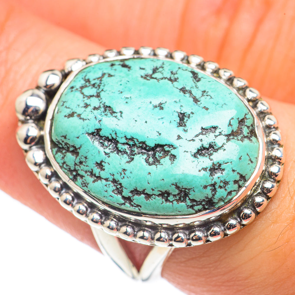 Tibetan Turquoise Rings handcrafted by Ana Silver Co - RING68538