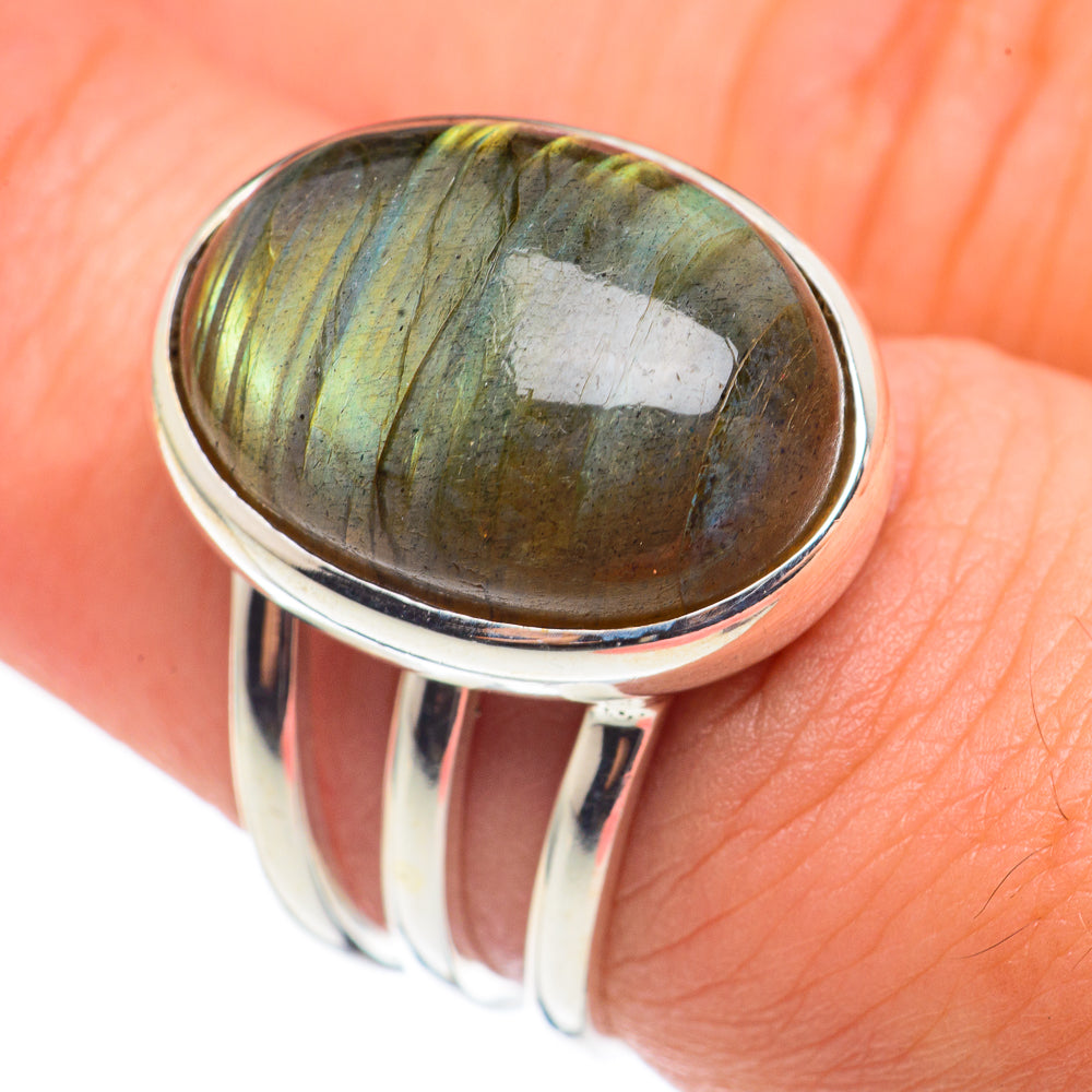 Labradorite Rings handcrafted by Ana Silver Co - RING68539