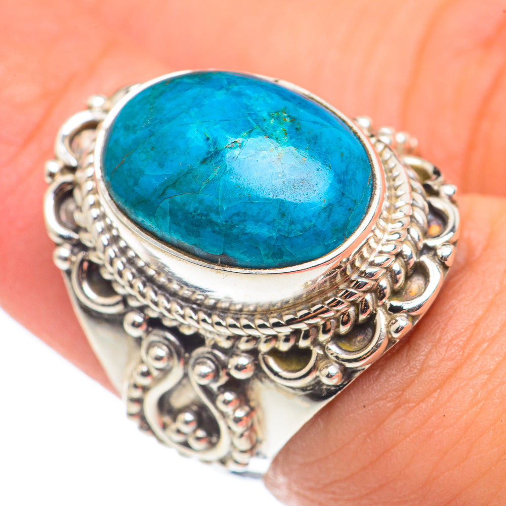 Chrysocolla Rings handcrafted by Ana Silver Co - RING68560