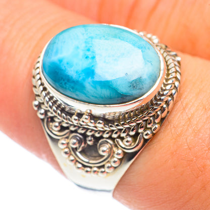 Larimar Rings handcrafted by Ana Silver Co - RING68565