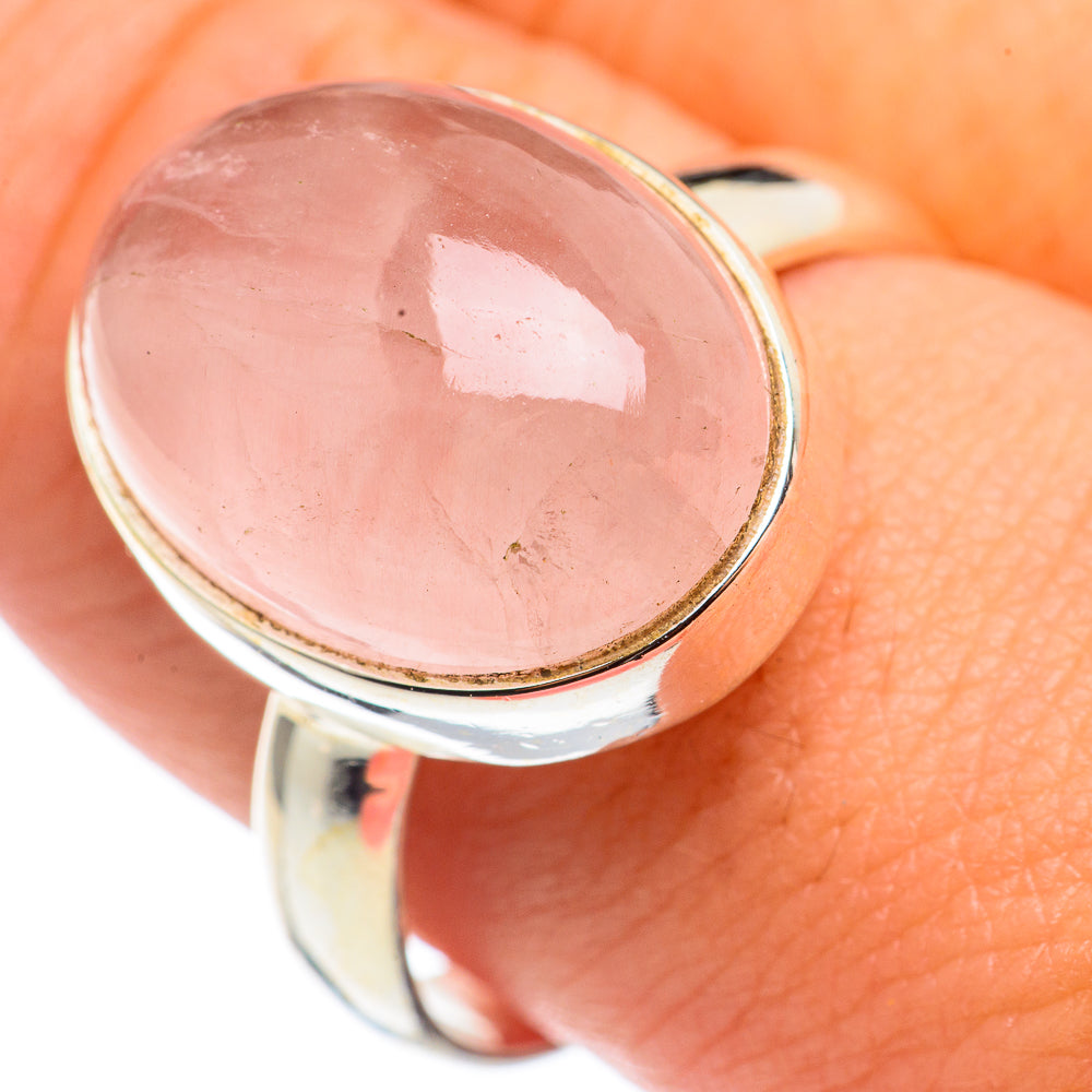 Rose Quartz Rings handcrafted by Ana Silver Co - RING68576