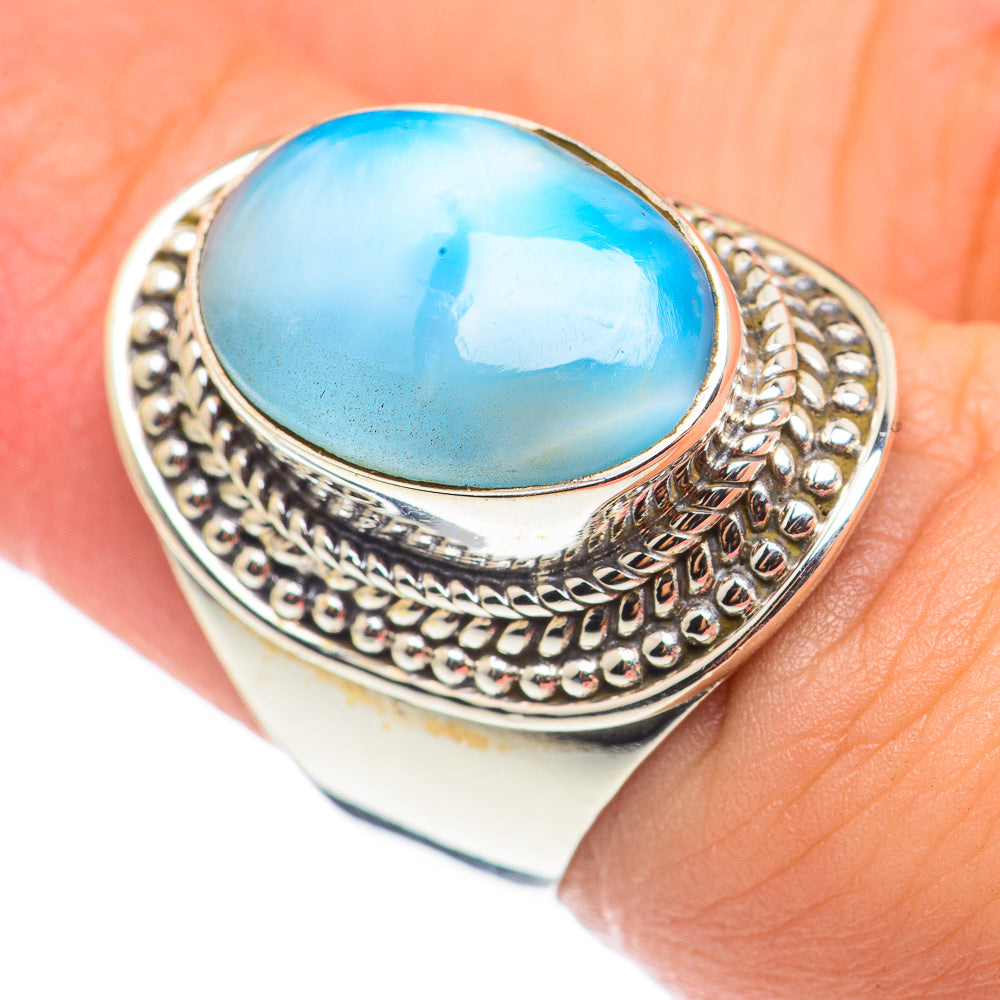 Larimar Rings handcrafted by Ana Silver Co - RING68589