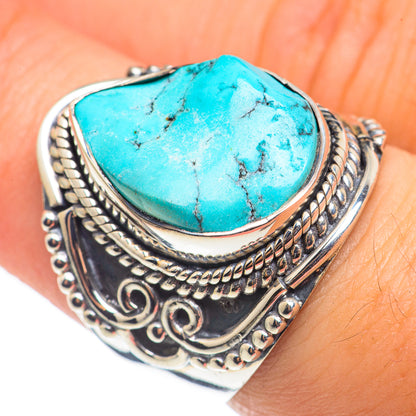 Tibetan Turquoise Rings handcrafted by Ana Silver Co - RING68590