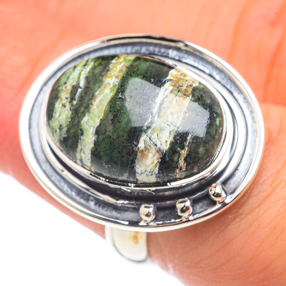 Lizard Jasper Rings handcrafted by Ana Silver Co - RING68595