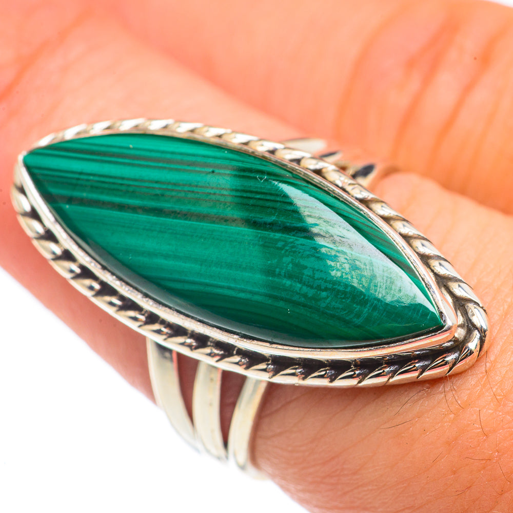 Malachite Rings handcrafted by Ana Silver Co - RING68596
