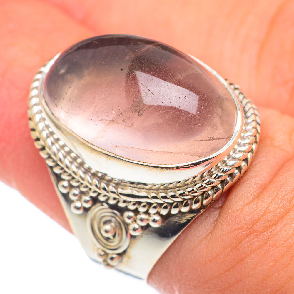 Rose Quartz Rings handcrafted by Ana Silver Co - RING68604