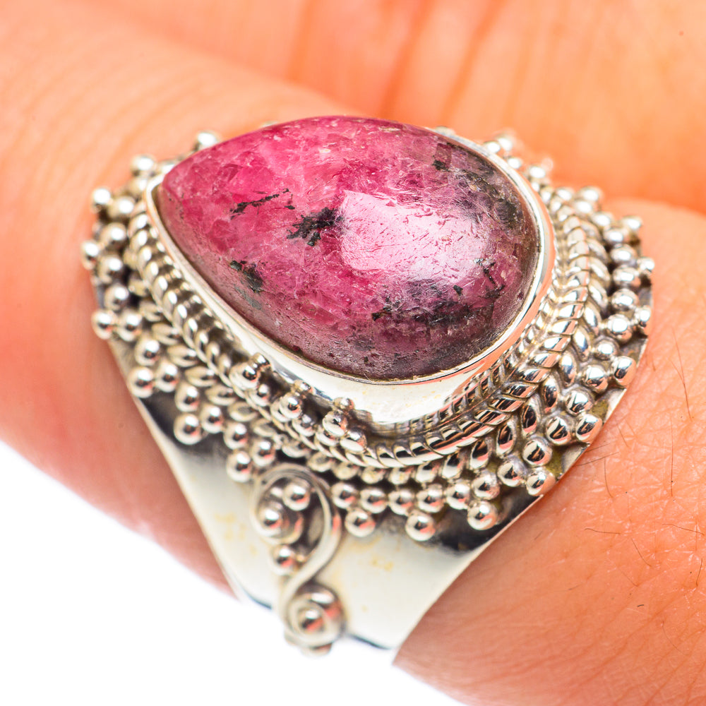 Rhodonite Rings handcrafted by Ana Silver Co - RING68605