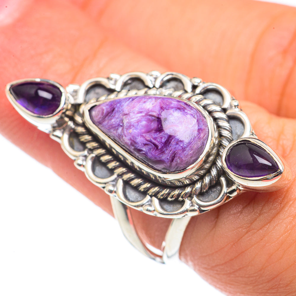 Seraphinite Rings handcrafted by Ana Silver Co - RING68609