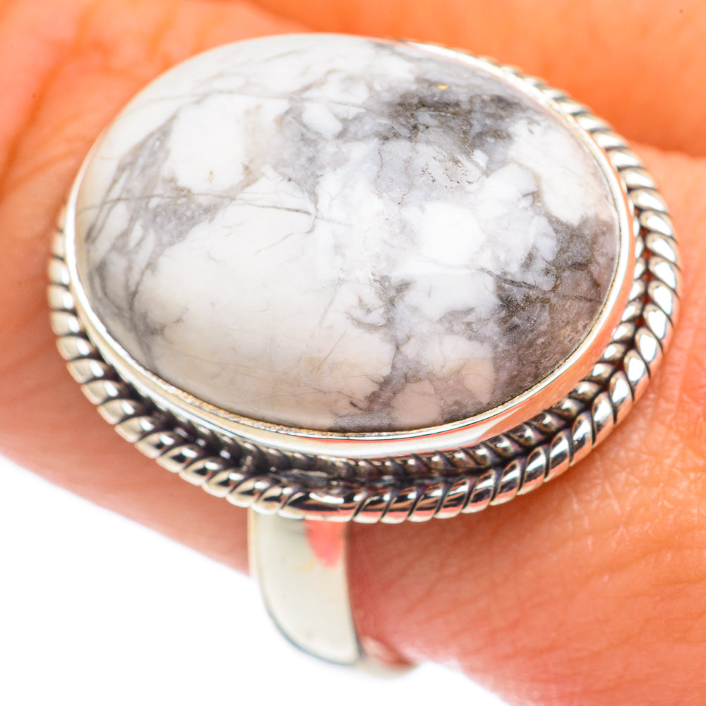 Howlite Rings handcrafted by Ana Silver Co - RING68615