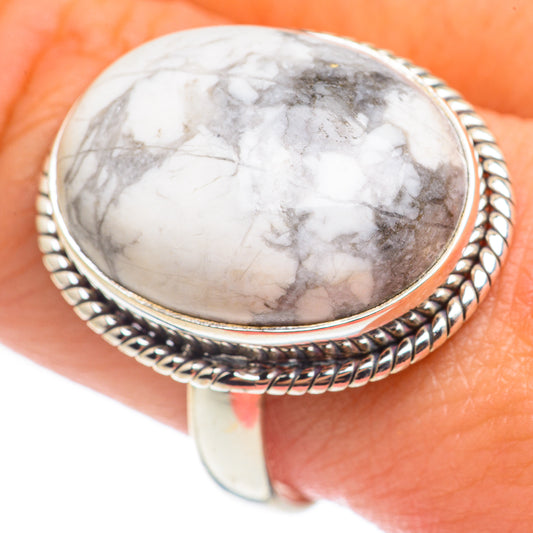 Howlite Rings handcrafted by Ana Silver Co - RING68615