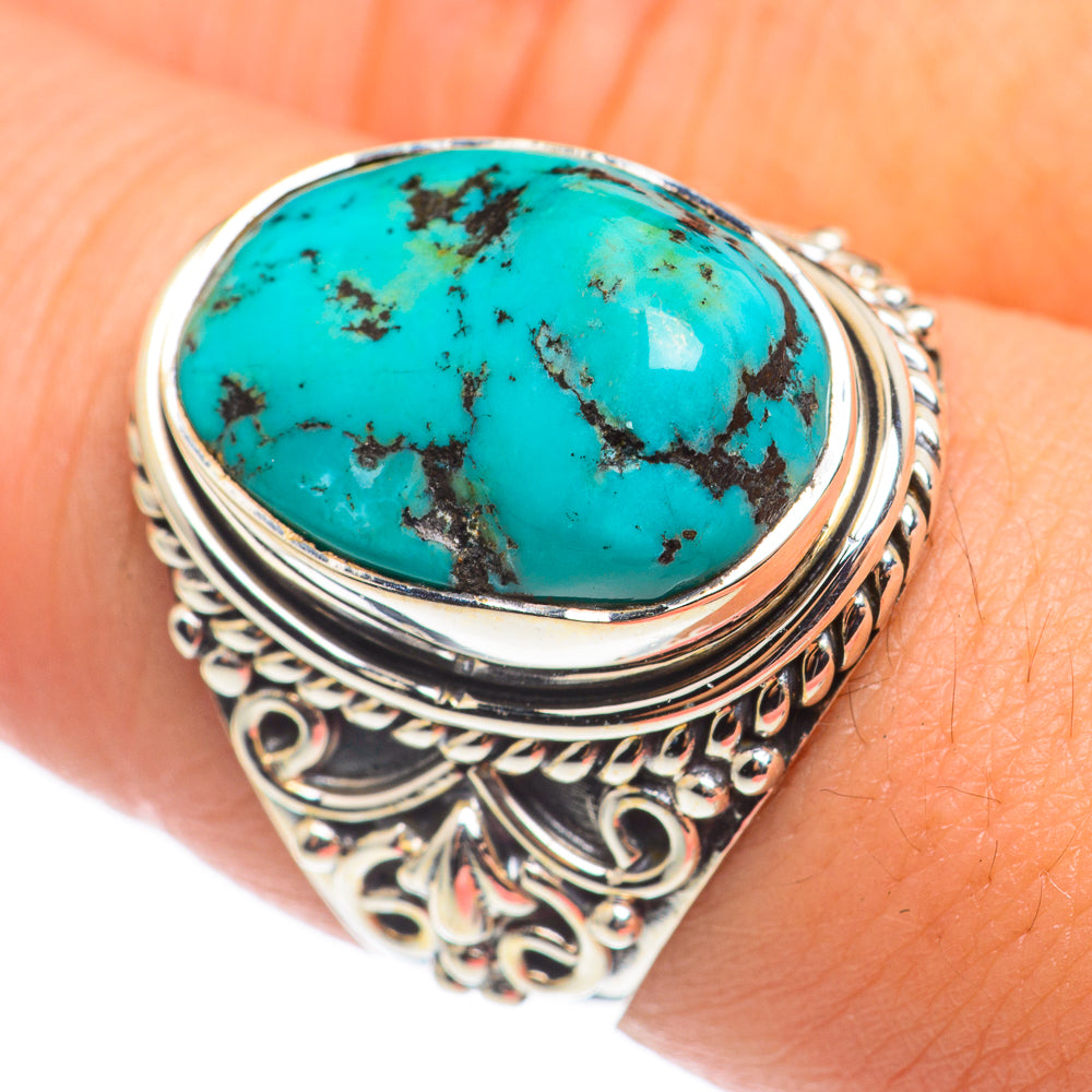 Tibetan Turquoise Rings handcrafted by Ana Silver Co - RING68618