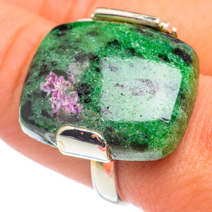 Ruby Zoisite Rings handcrafted by Ana Silver Co - RING68628