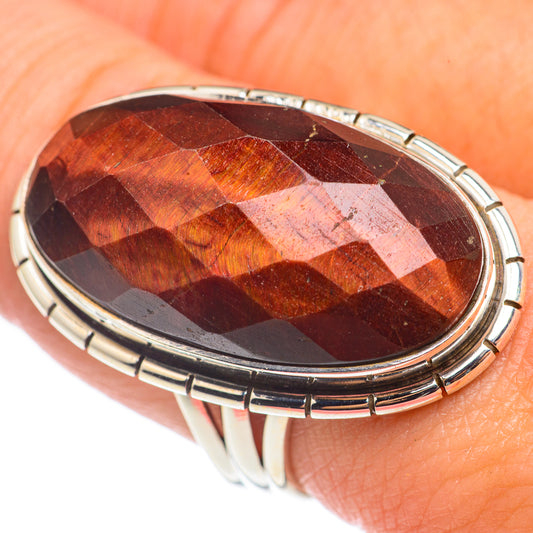 Red Tiger Eye Rings handcrafted by Ana Silver Co - RING68631